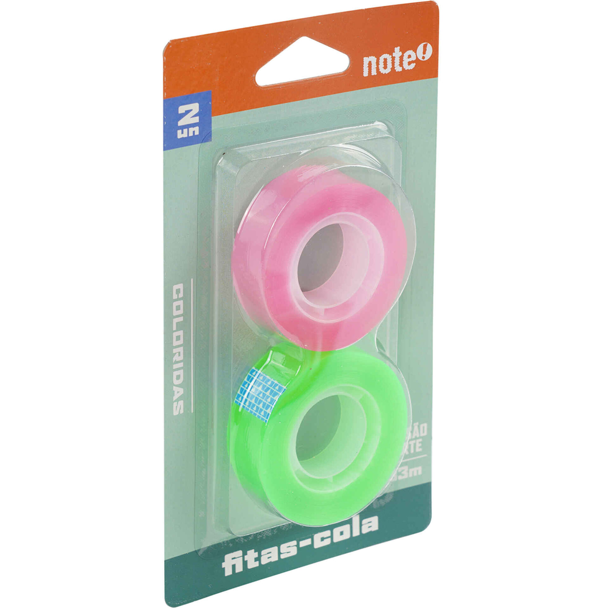 Conjunto 2 Fitas-Cola 18mm Coloridas Note!