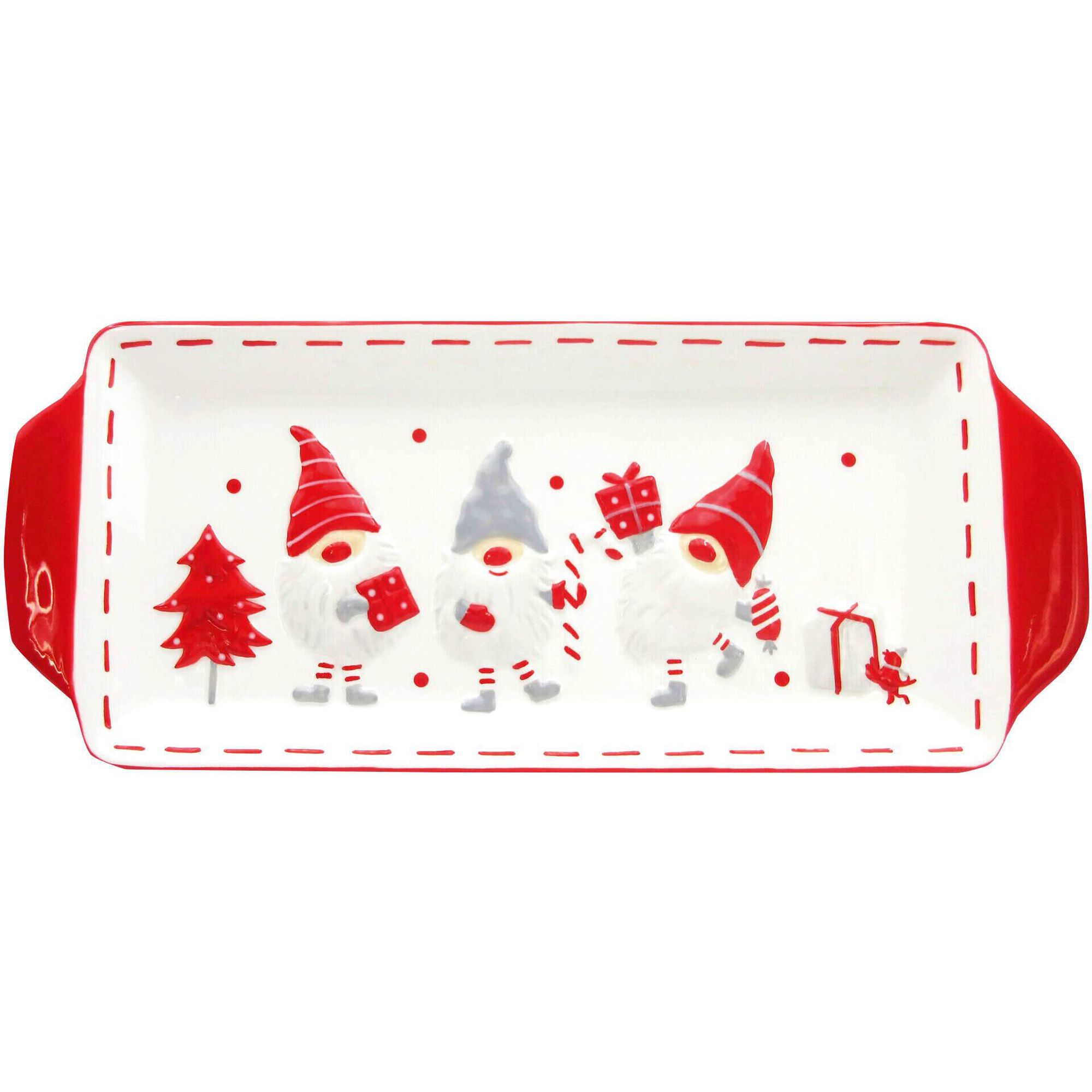 Prato Bolo Retangular com Pegas