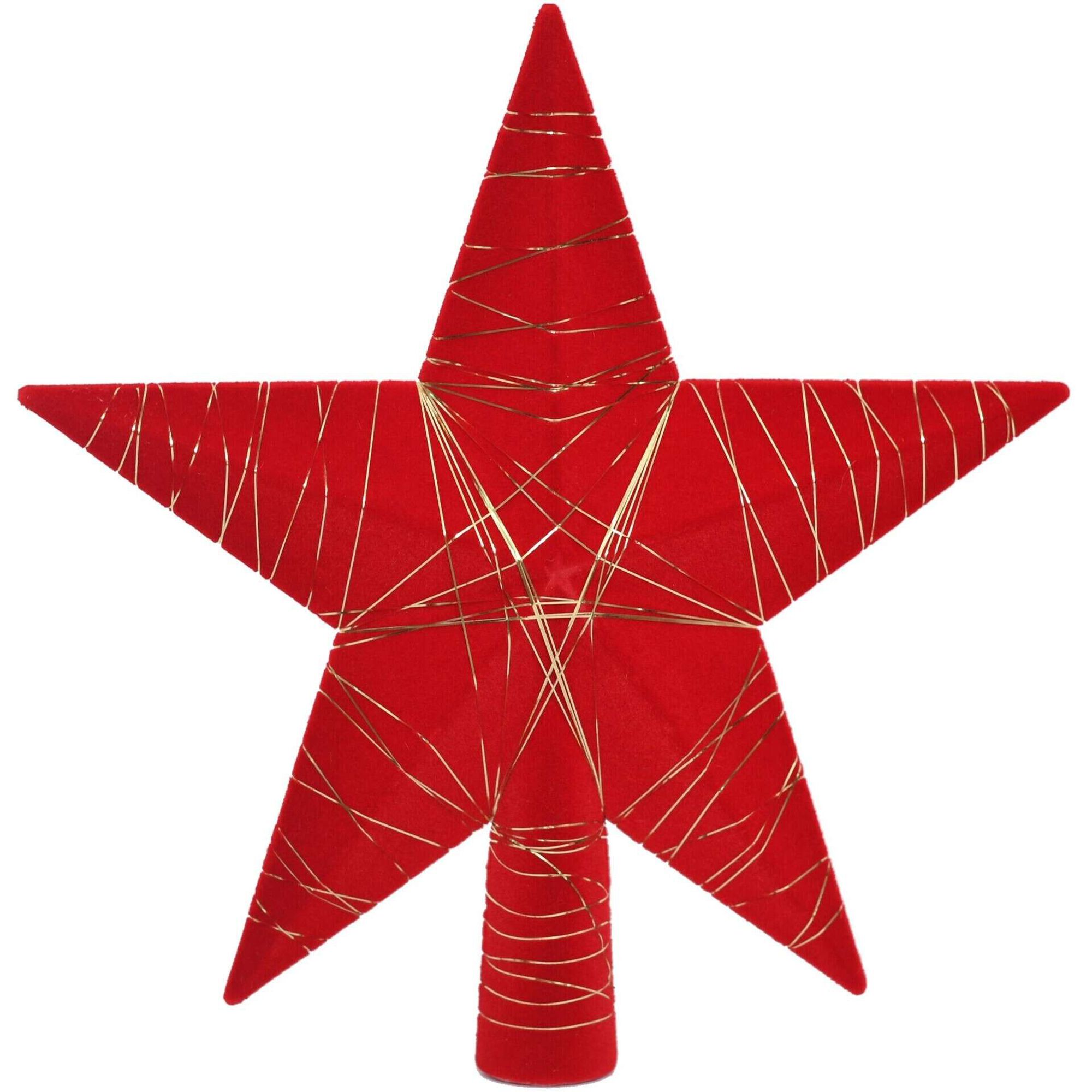 Estrela para Topo Veludo Vermelho