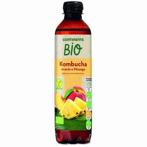 Bebida Kombucha Pêssego e Ananás Continente Bio
