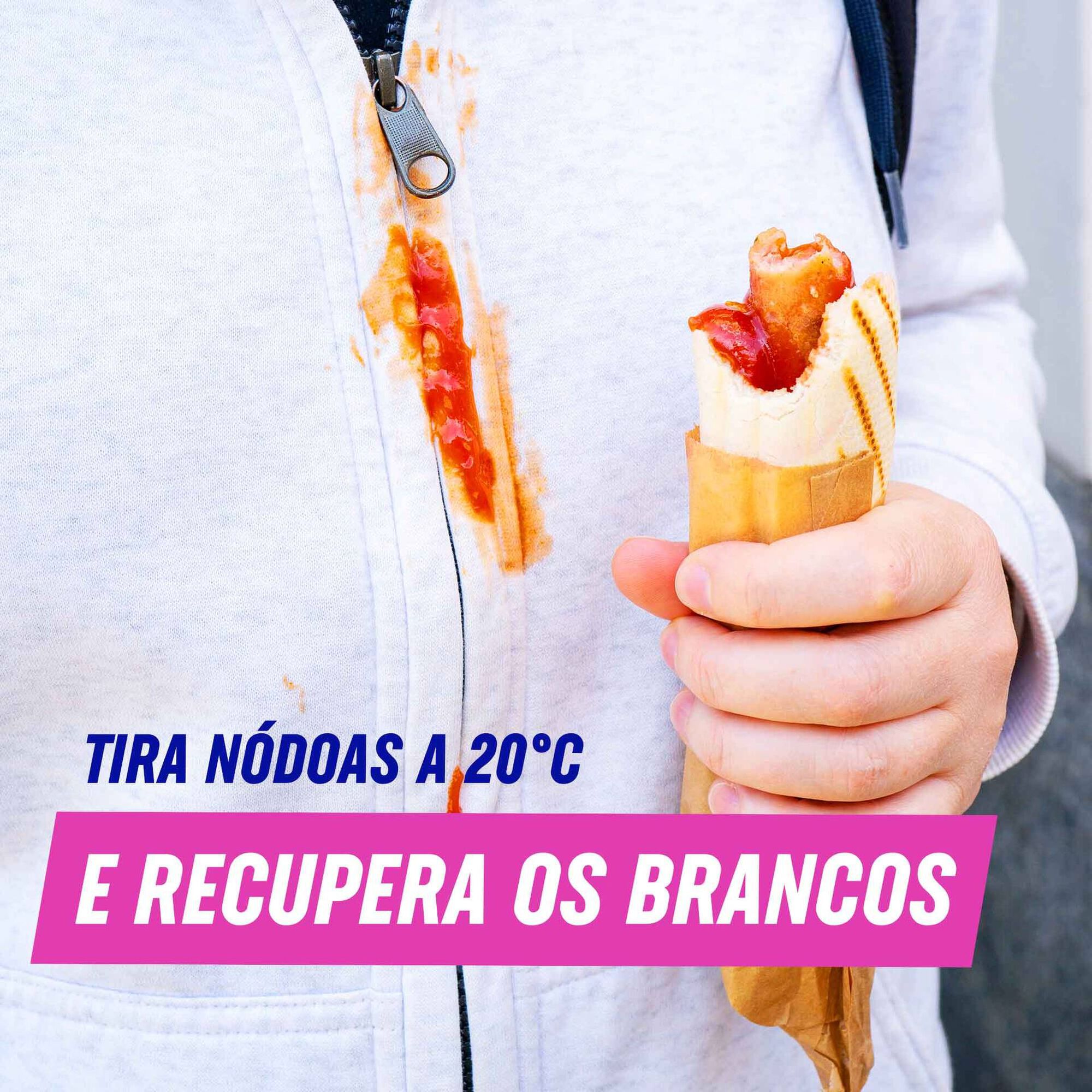 Tira N&oacute;doas P&oacute; Oxi Action Roupa Branca