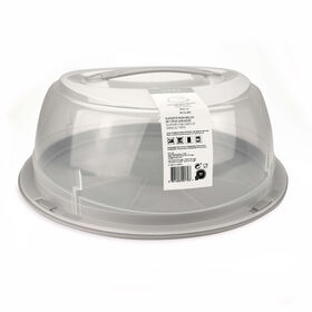 Transportadora Bolo Plástico Cinza Colors