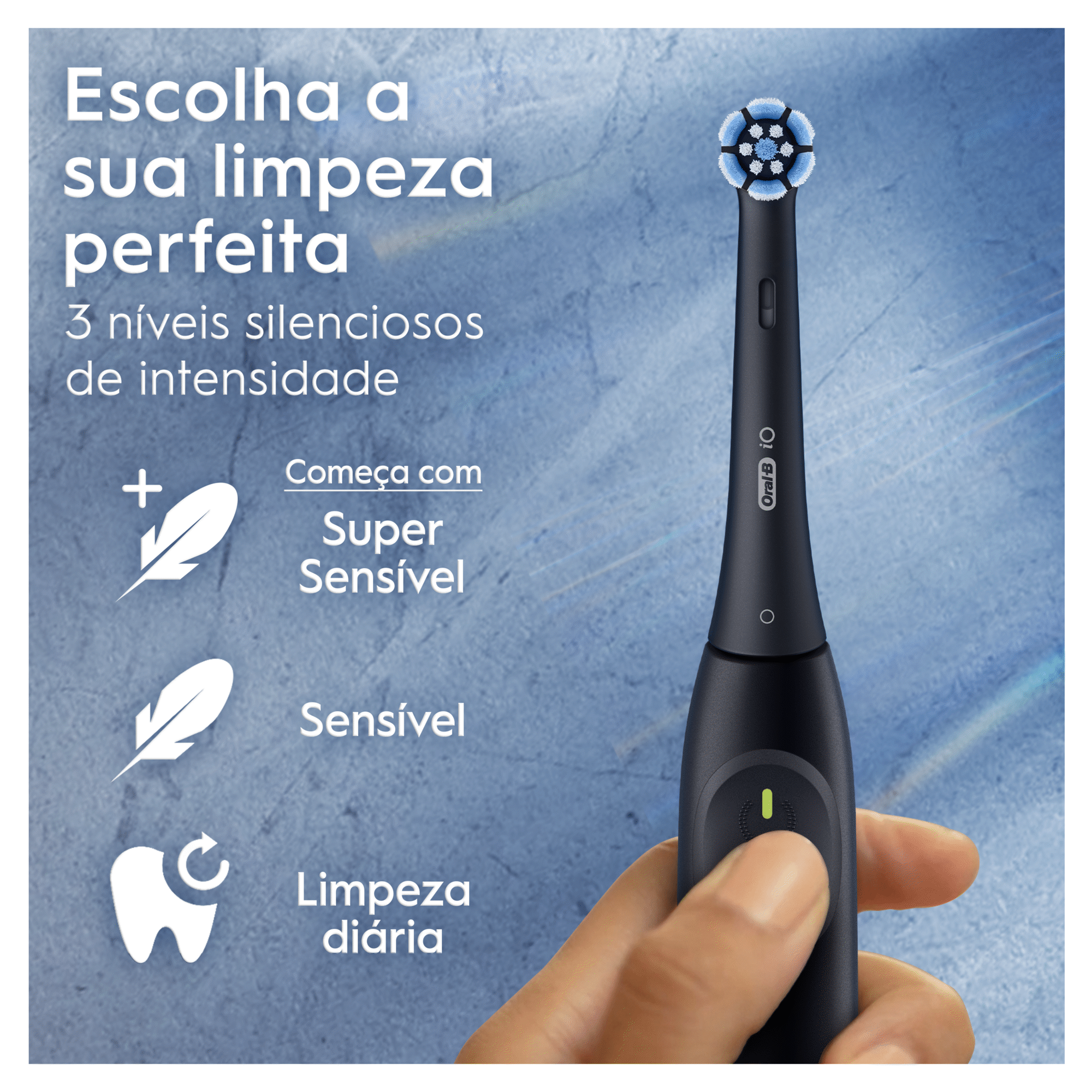 Escova de Dentes Elétrica iO2 Preta