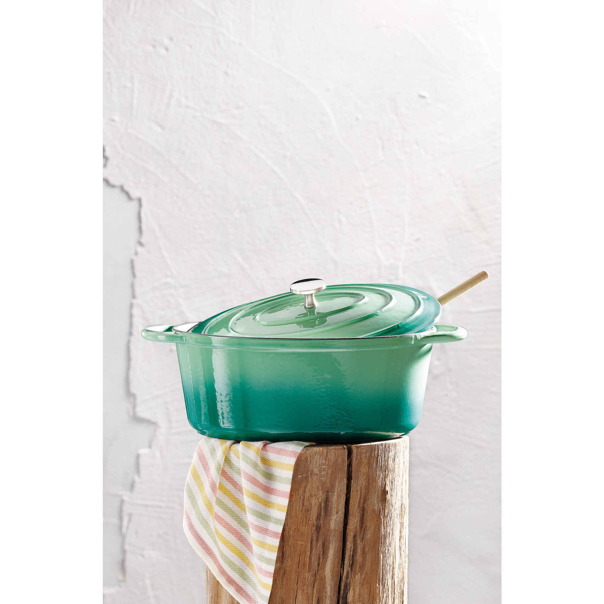 Assadeira Ferro Fundido Verde 27x21cm Kasa