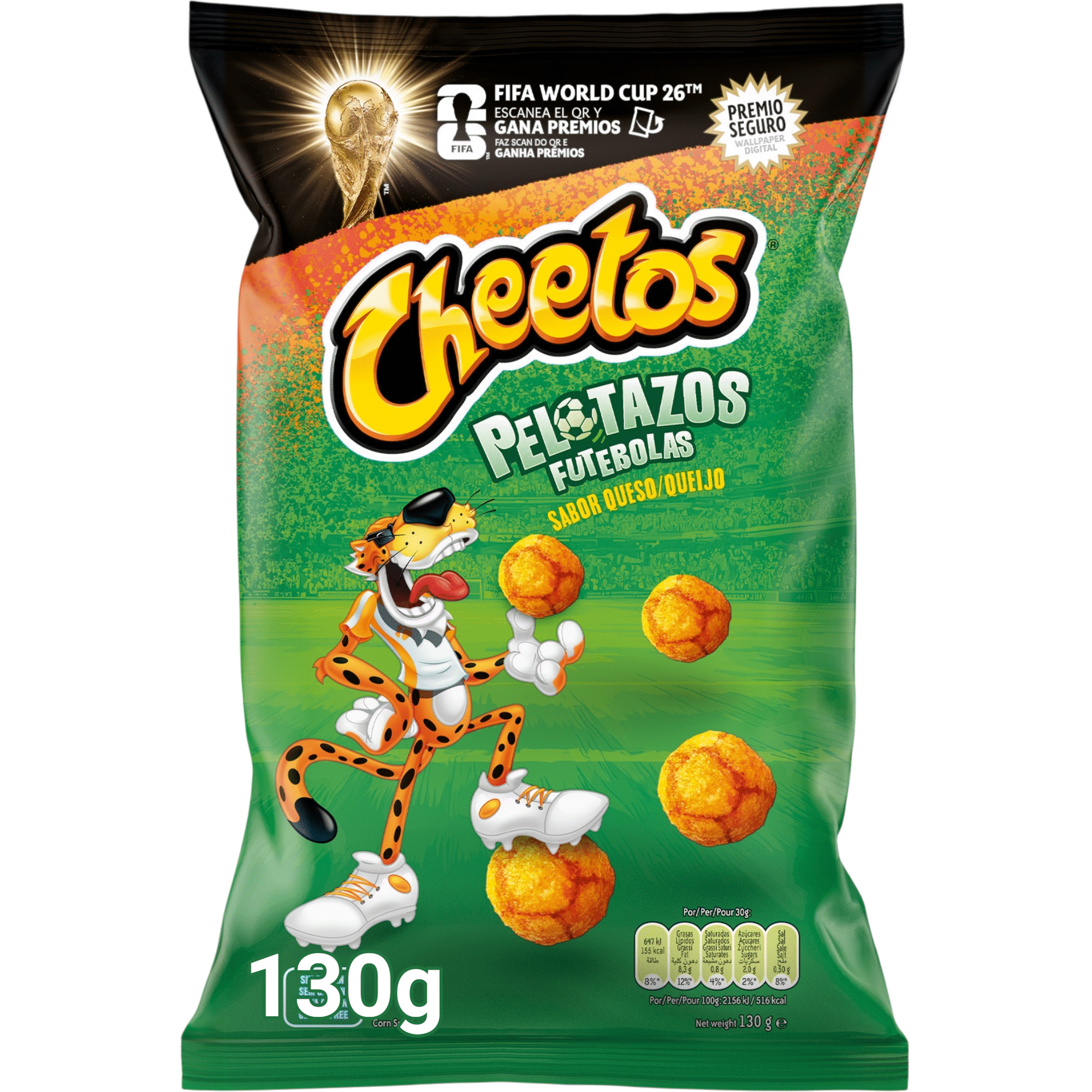 Snacks Milho Futebolas Sabor Queijo Cheetos