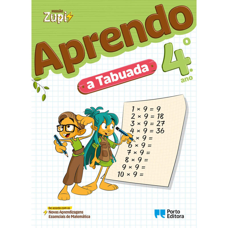 Missão Zupi - Aprendo a Tabuada - 4.º Ano de Porto Editora