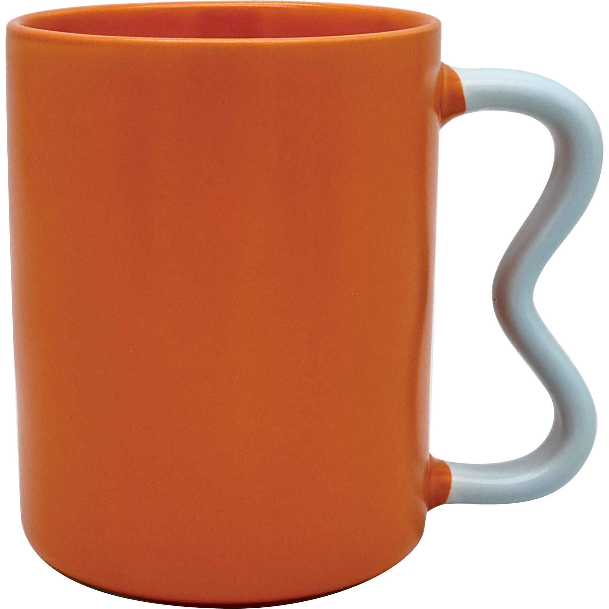 Caneca 380ml Asa Curva Laranja Kasa