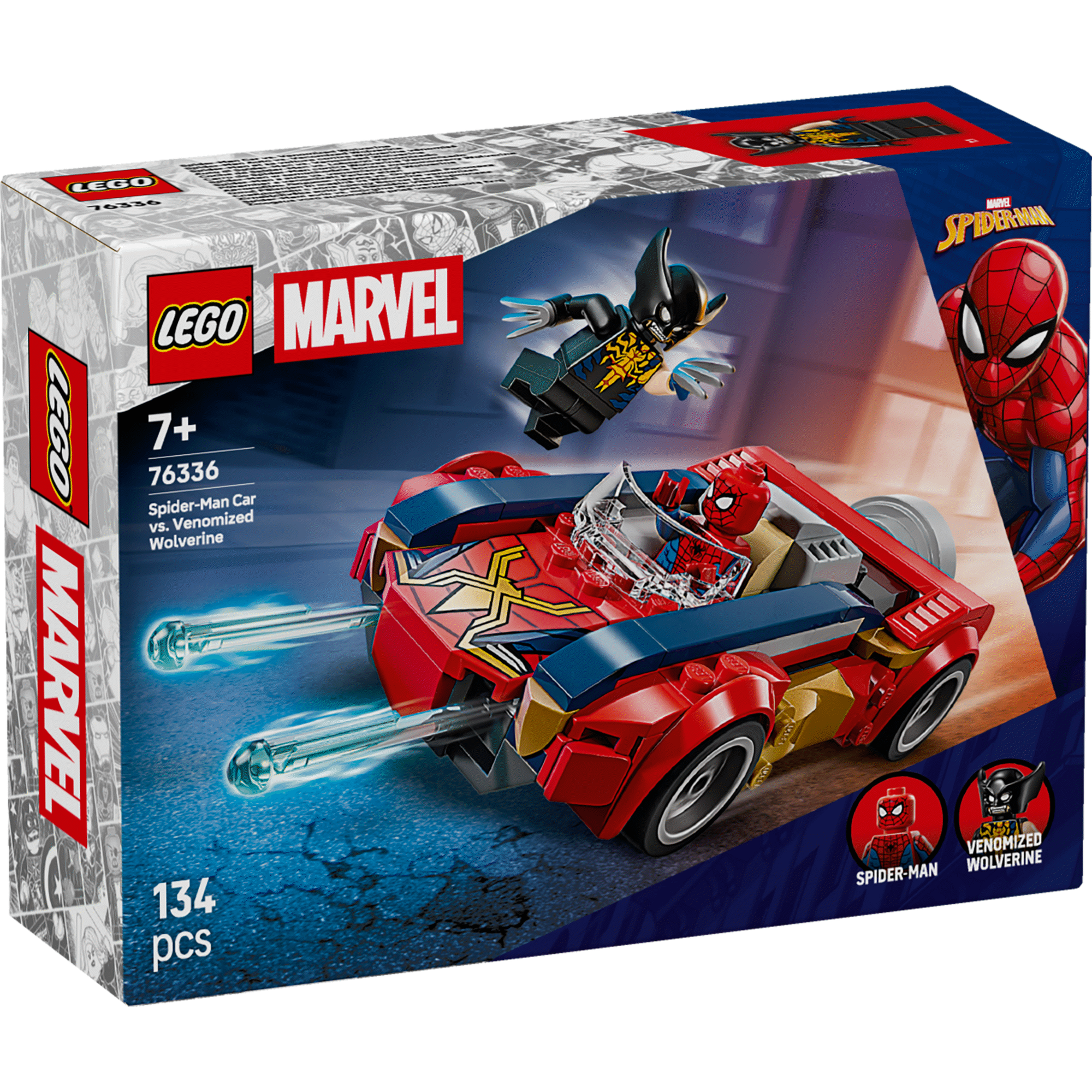 LEGO Marvel - Carro do Spider-Man contra Wolverine Venomizado - 76336
