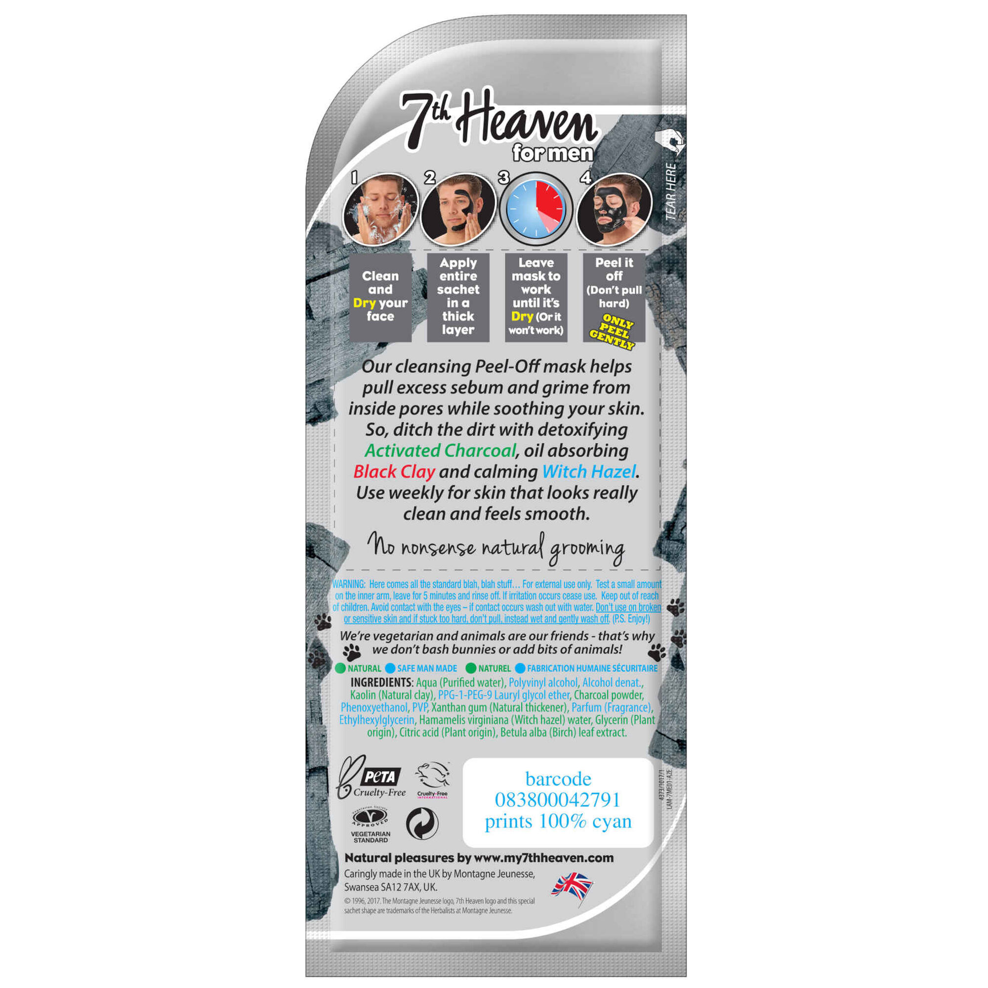 Máscara Facial Limpeza Argila Preta