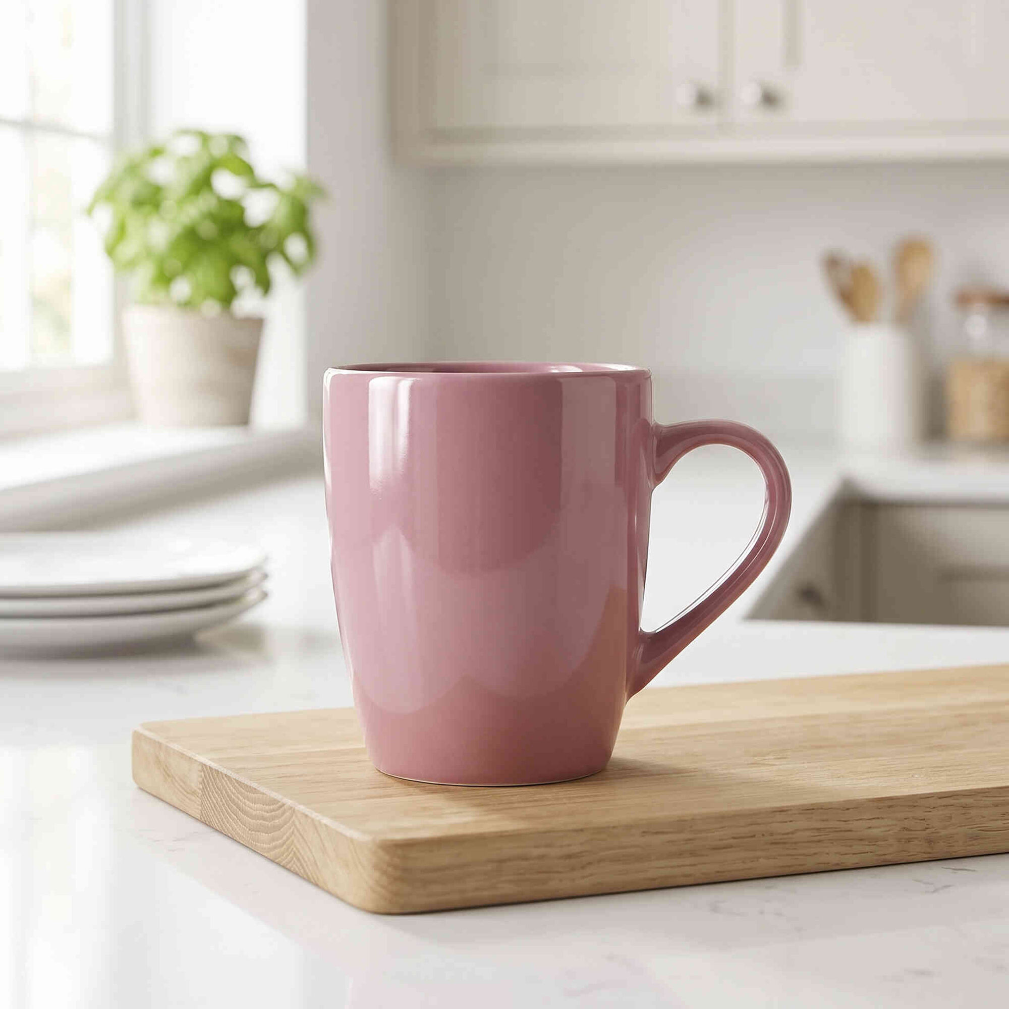 Caneca Ovo 400ml Rosa Jardim Secreto Kasa