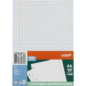 Recarga A4 100 Folhas Quadriculado Note!