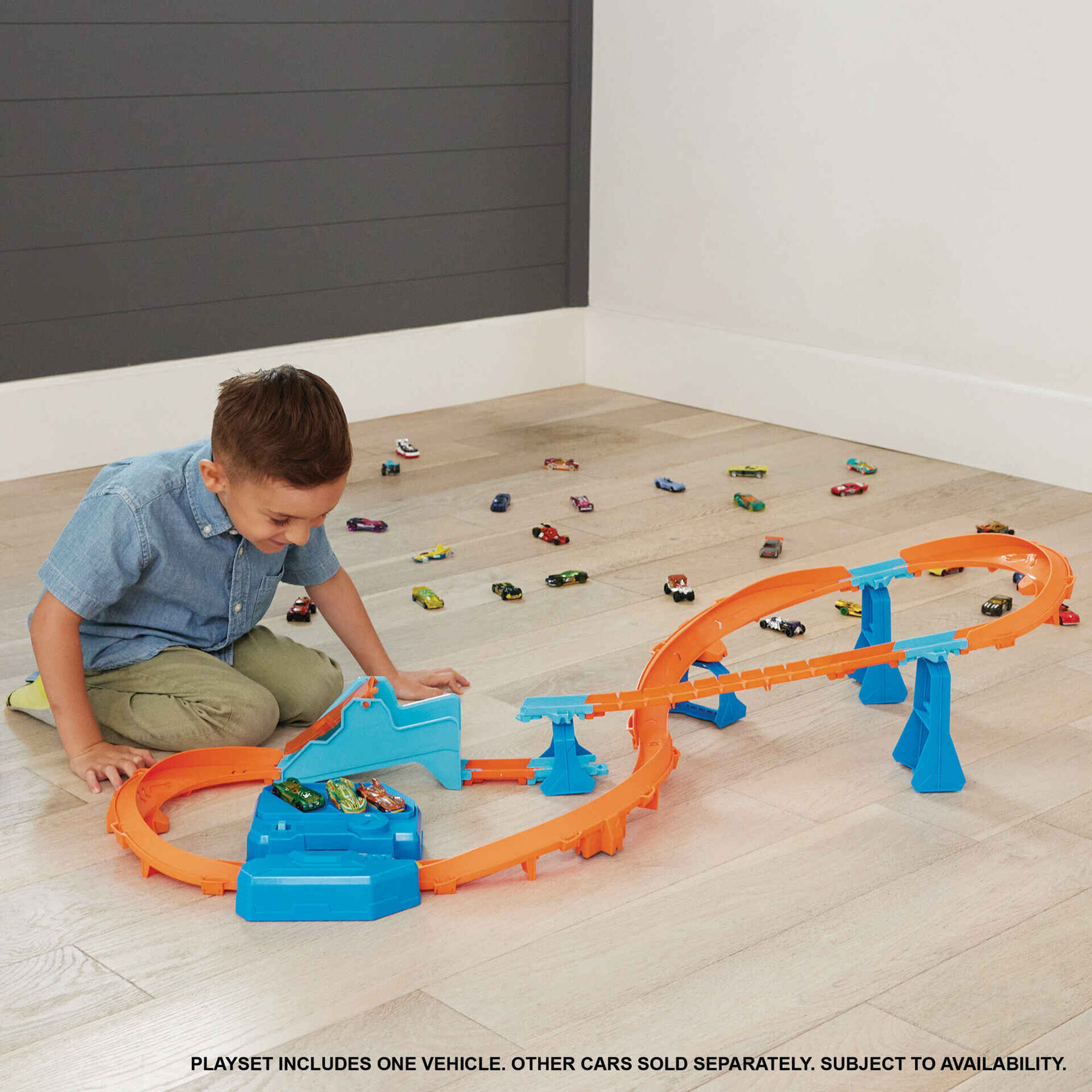Hot Wheels - Pista Track Creator 3 em 1 Kit Circuito Supersalto