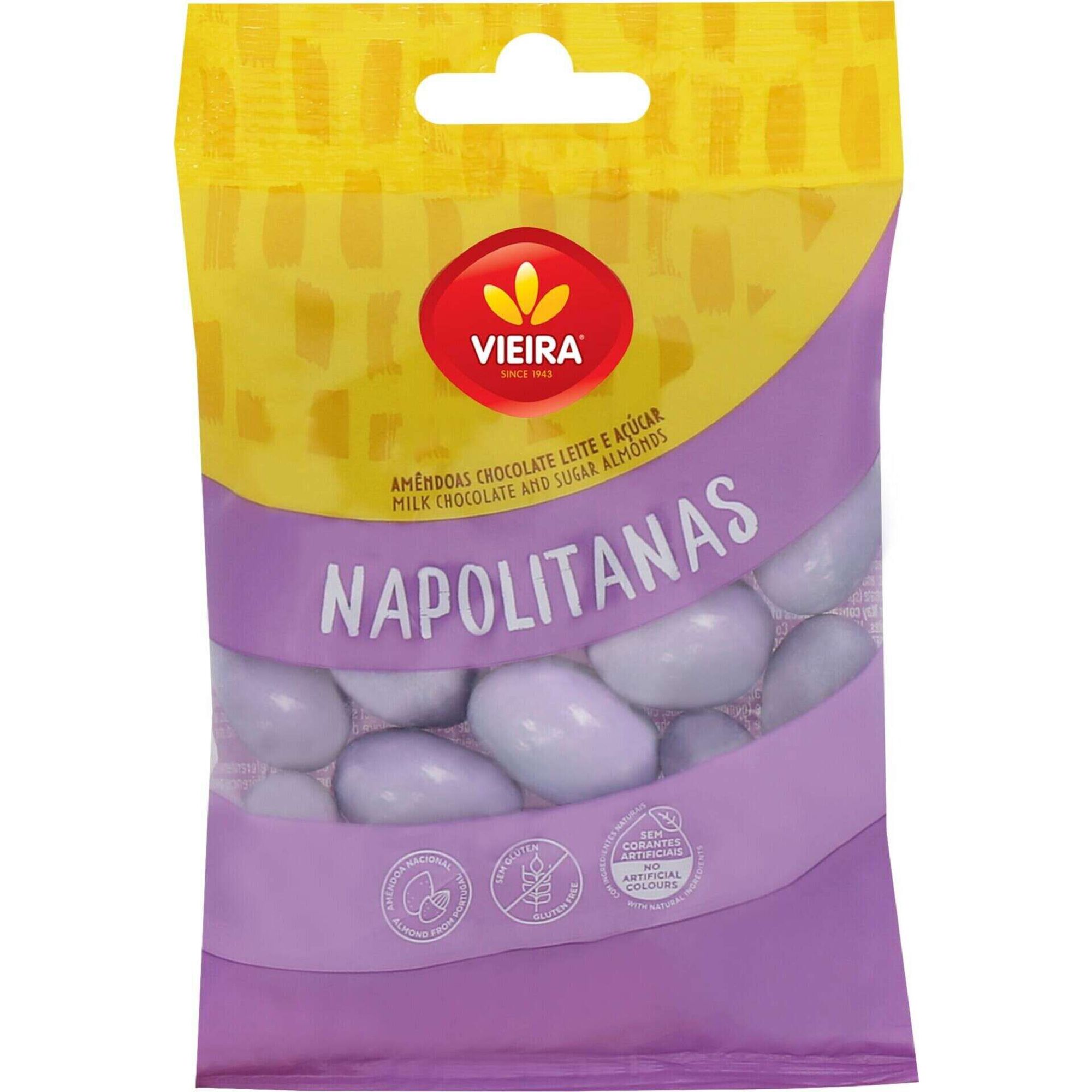 Am&ecirc;ndoas Cobertas de Chocolate Napolitanas