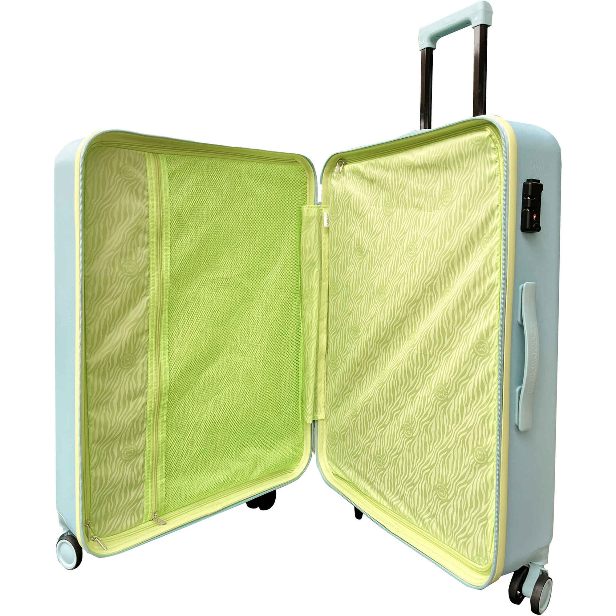 Mala de Viagem Grande 4 Rodas Verde Marshmallow