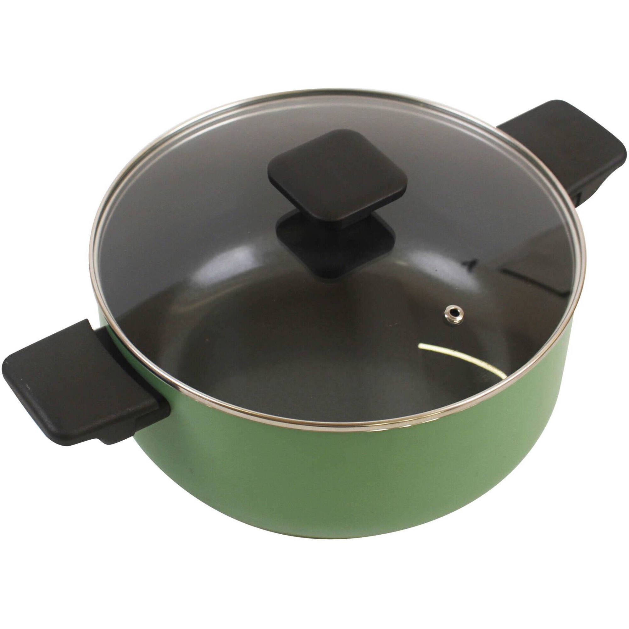 Ca&ccedil;arola 24cm Cer&acirc;mica Square Verde Kasa