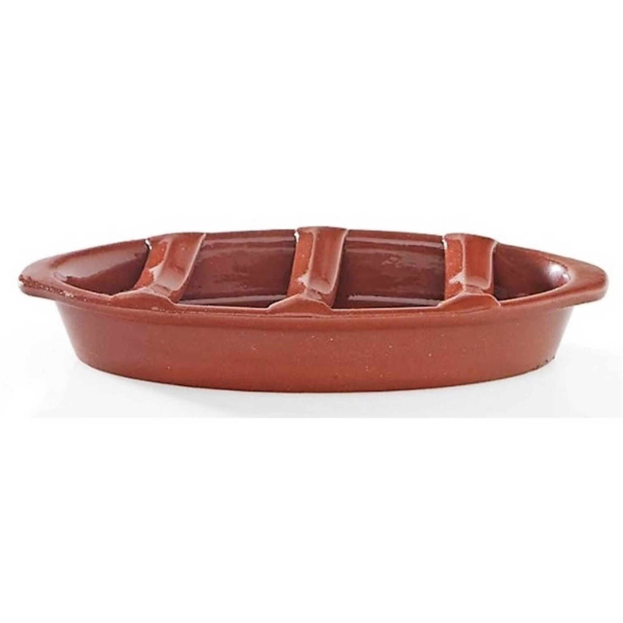 Assador Chouriço Barro 25x13cm Castanho