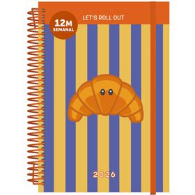 Agenda A5 2026 Espiral 12 Meses (v&aacute;rias cores) Note!