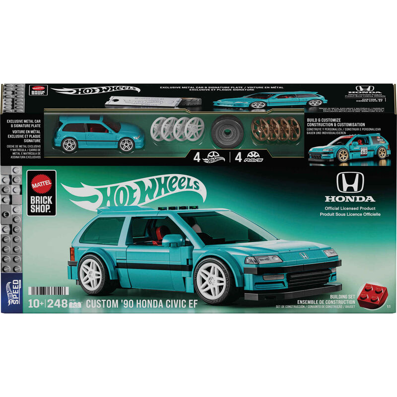 Hot Wheels - Kit de Construção '90 Honda Civic EF 248 Peças