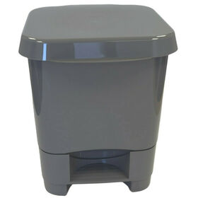 Balde Lixo com Pedal Pl&aacute;stico 20L Cinza Kasa