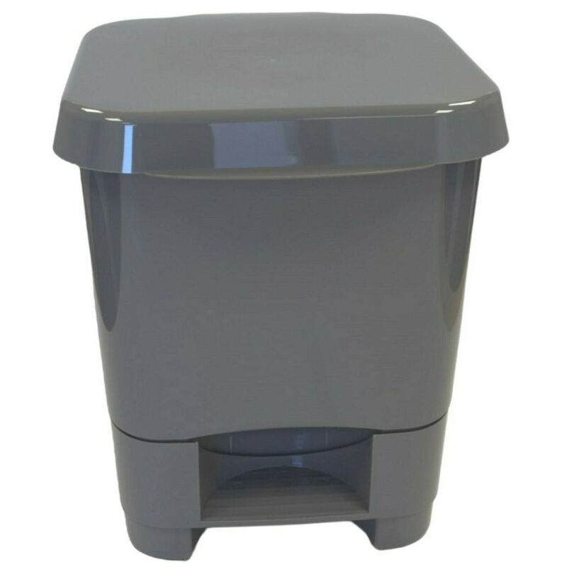 Balde Lixo com Pedal Plástico 20L Cinza Kasa