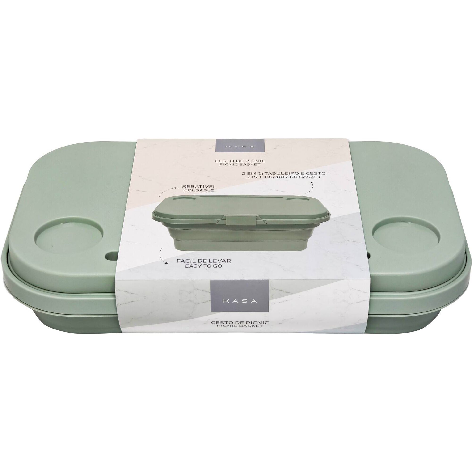 Cesto de Piquenique Verde Kasa