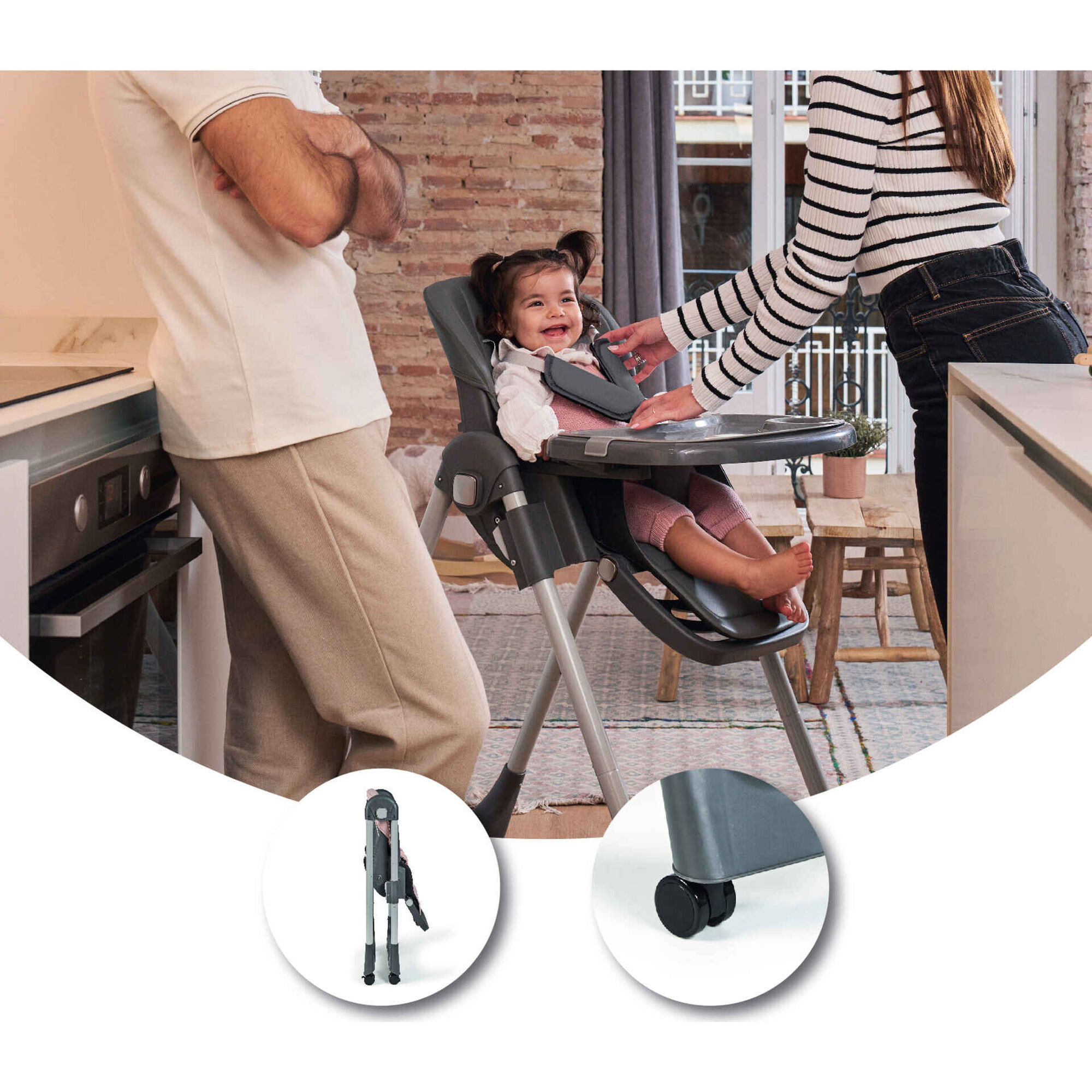 Cadeira de Refeição Tasty Cinza