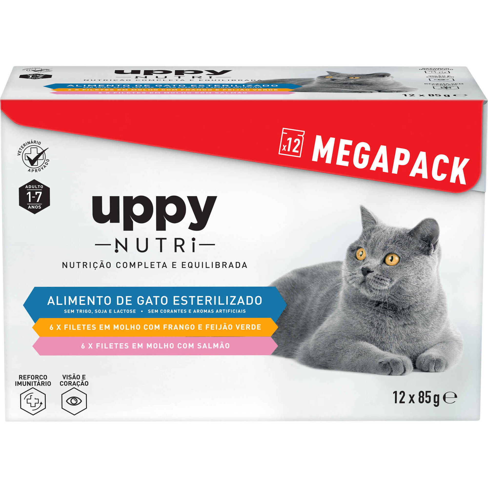 Comida Húmida para Gato Adulto Hipoalergénica Frango e Salmão Saquetas Comida Húmida para Gato Adulto Hipoalergénica Frango e Salmão Saquetas