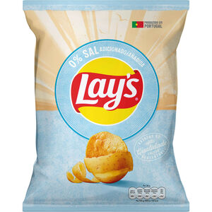 Batata Frita Lisa Original 0% Sal Adicionado sem Glúten Lay's