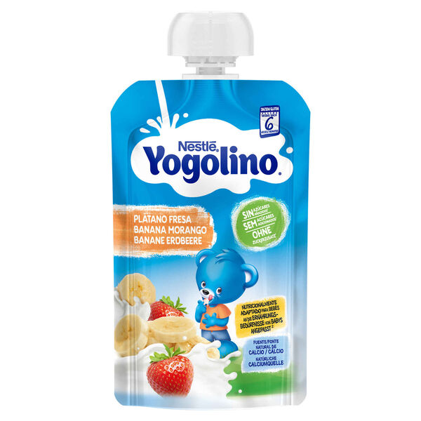 Alimento Lácteo de Banana e Morango sem Glúten +6M Yogolino