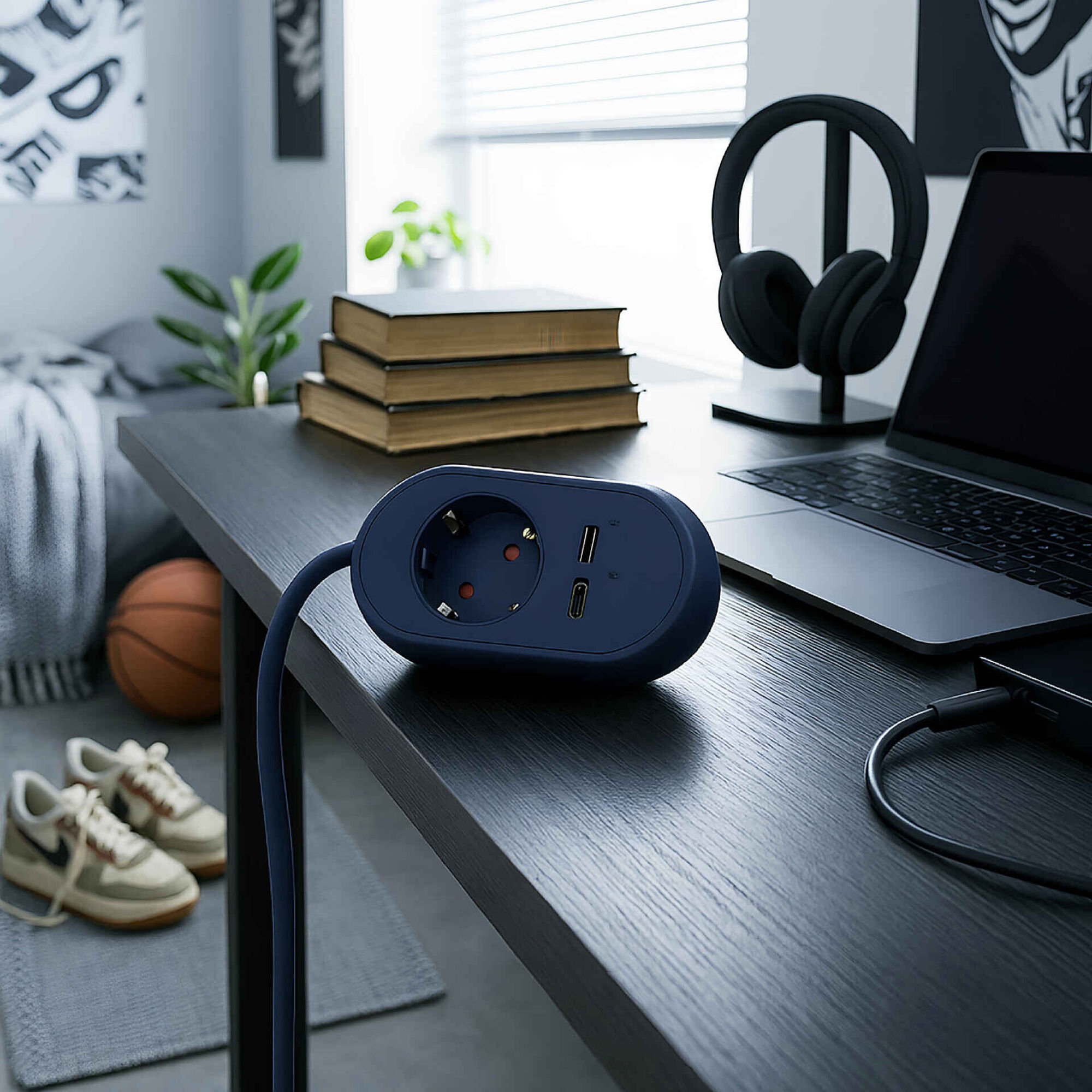 Bloco de Tomadas Travel com USB e USB-C Ganga Marshmallow