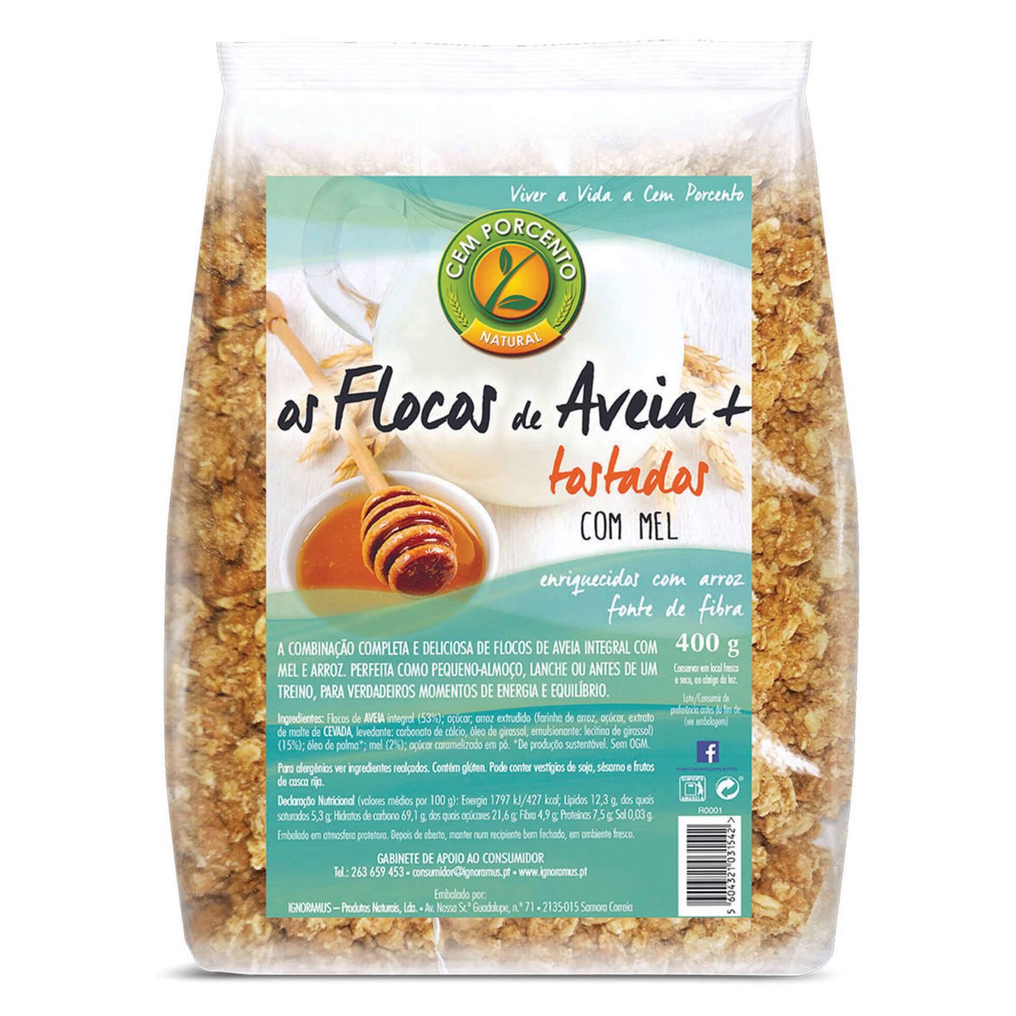 Flocos Aveia com Mel