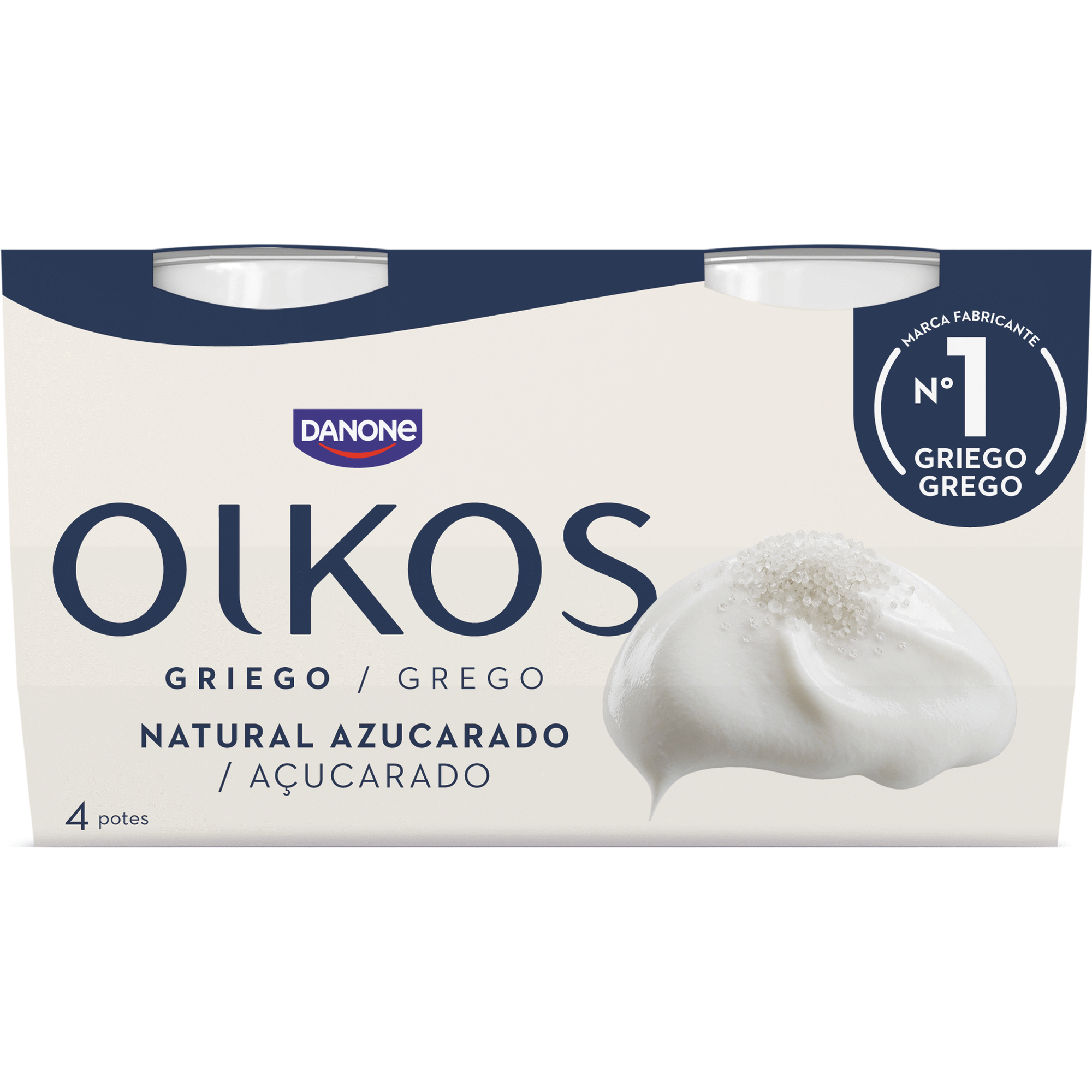 Iogurte Grego Natural A&ccedil;&uacute;carado Oikos Danone