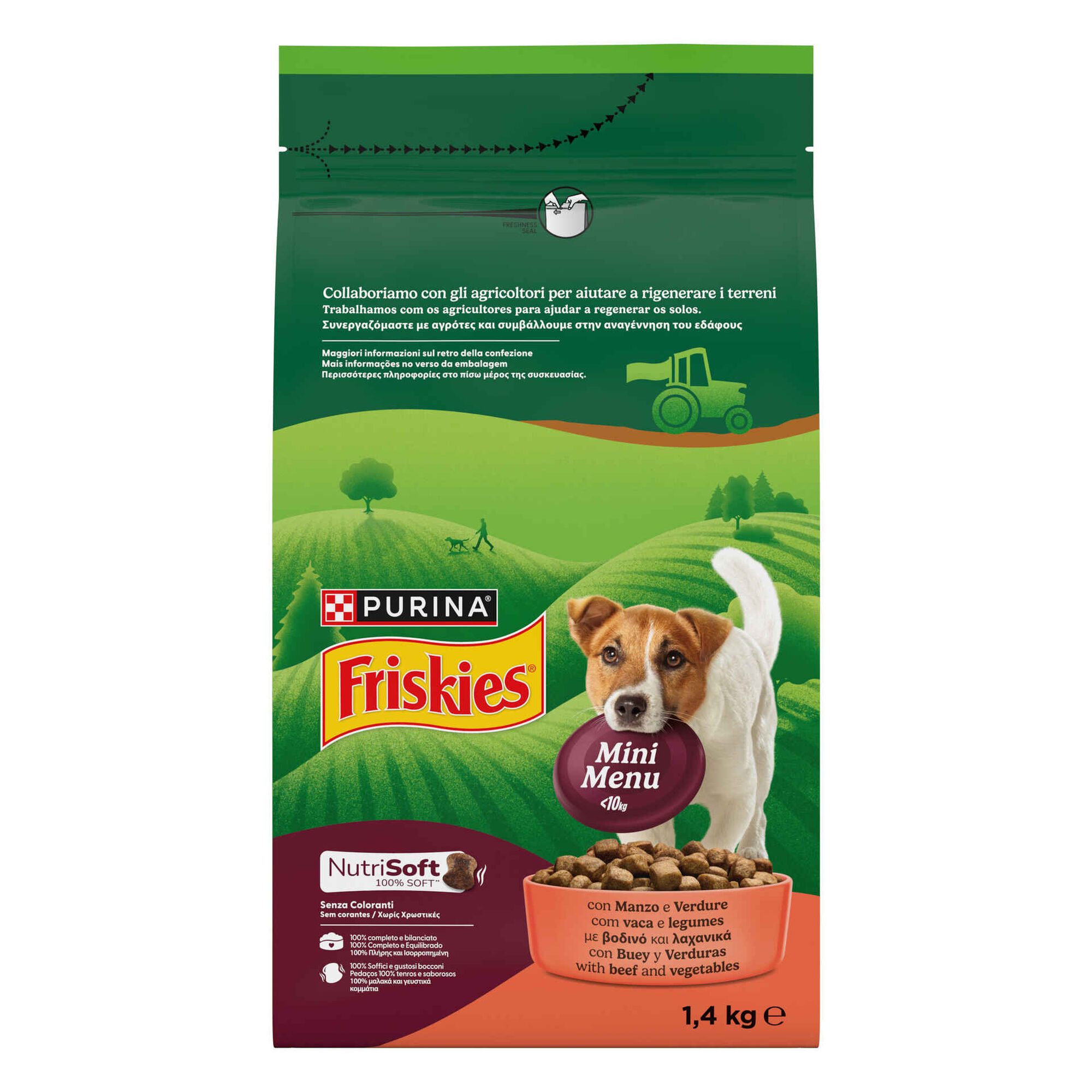 Ra&ccedil;&atilde;o para C&atilde;o Adulto Mini Menu Nutrisoft Vaca Purina Friskies