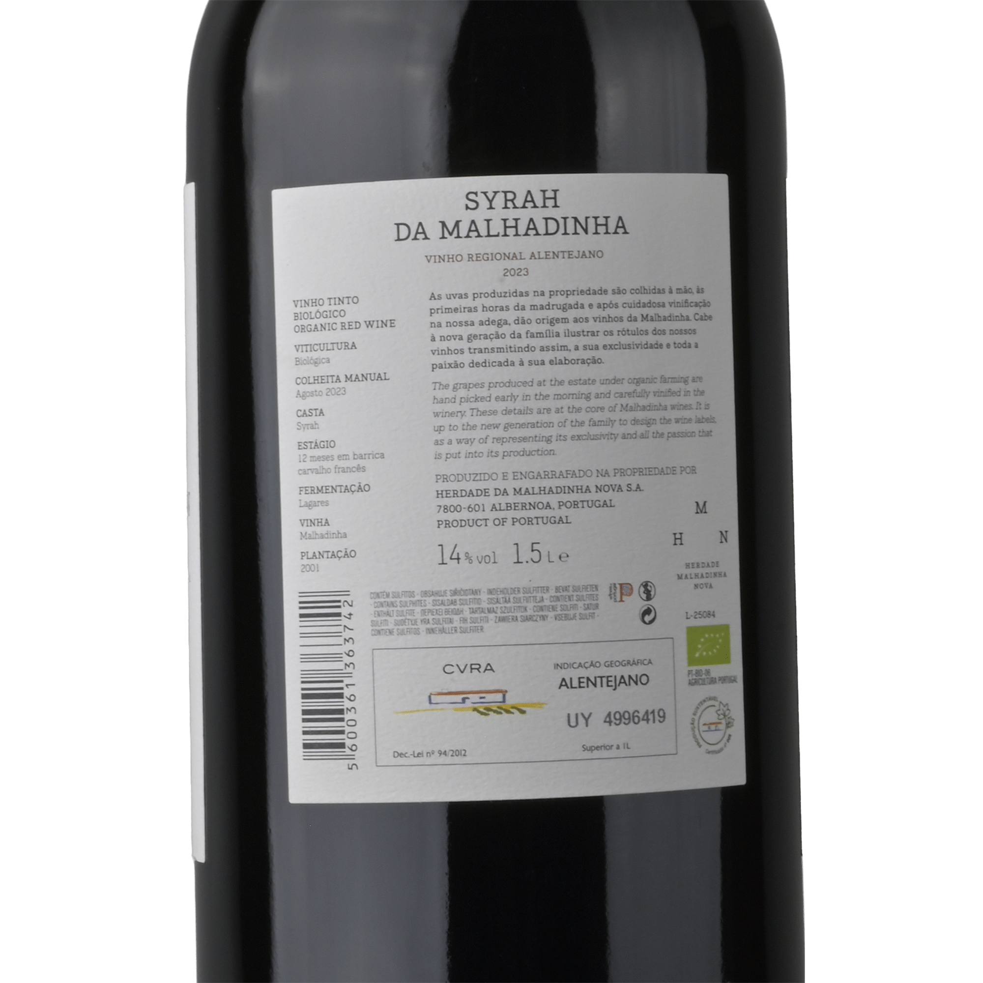 Syrah da Malhadinha Vinho Tinto
