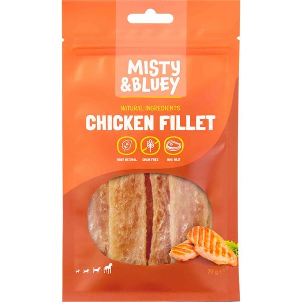 Snack para Cão Filete Frango Misty & Bluey