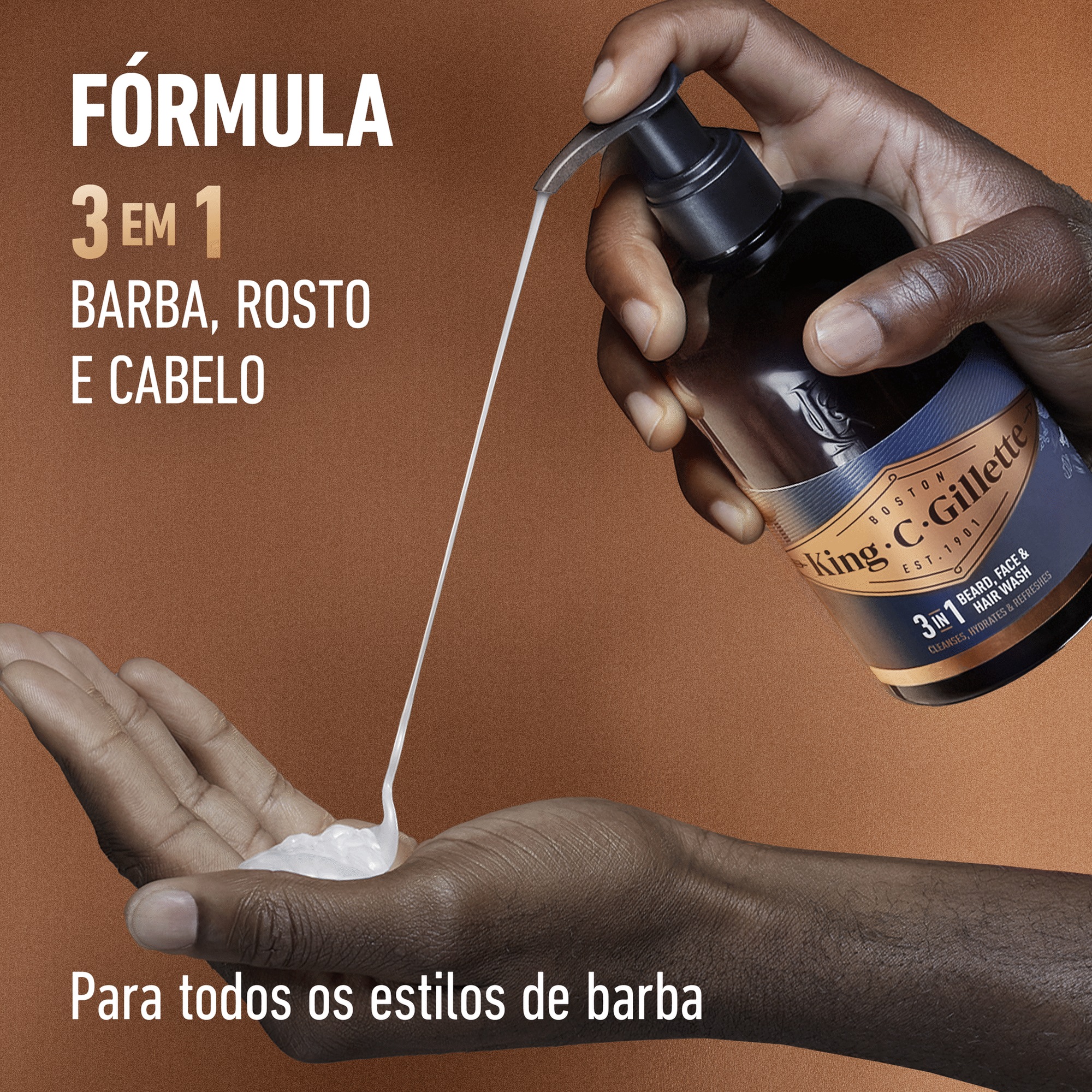Gel de Limpeza 3 em 1 Gillette King C.