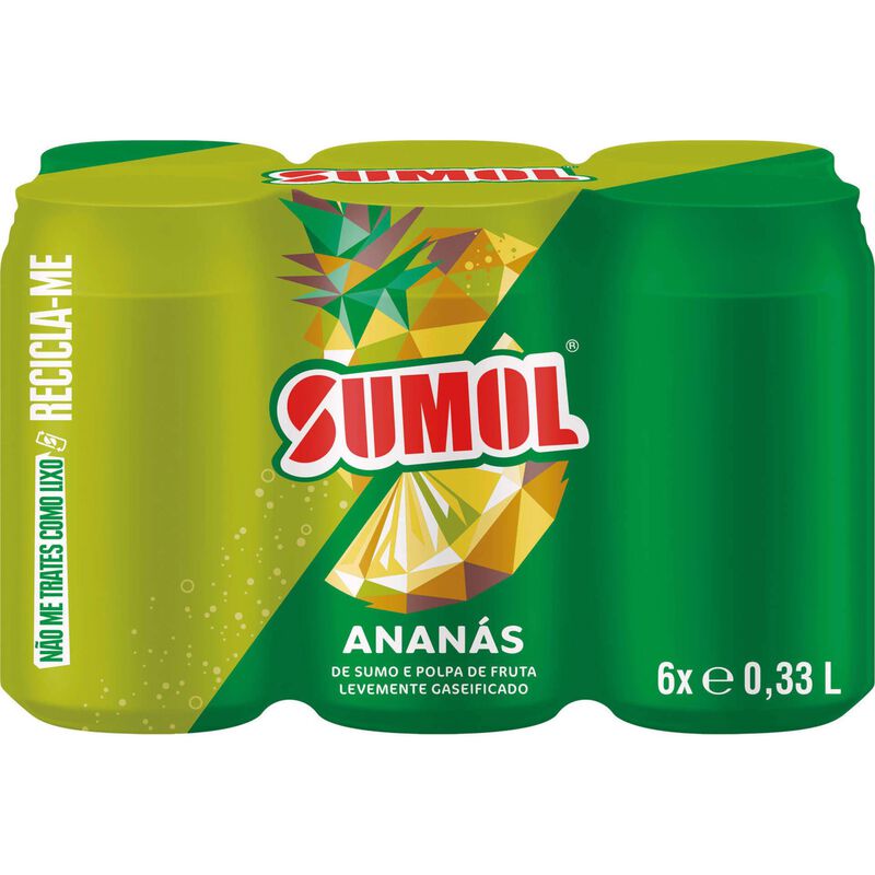 Refrigerante em Lata Com Gás Ananás Sumol