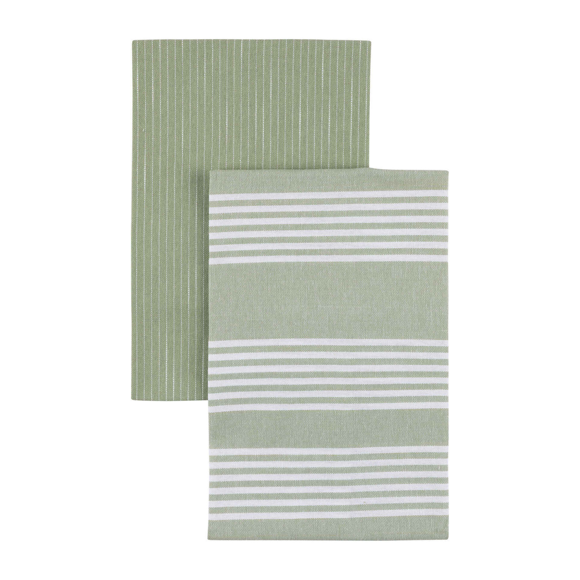 Conjunto 2 panos Cozinha Verde Riscas Conjunto 2 panos Cozinha Verde Riscas