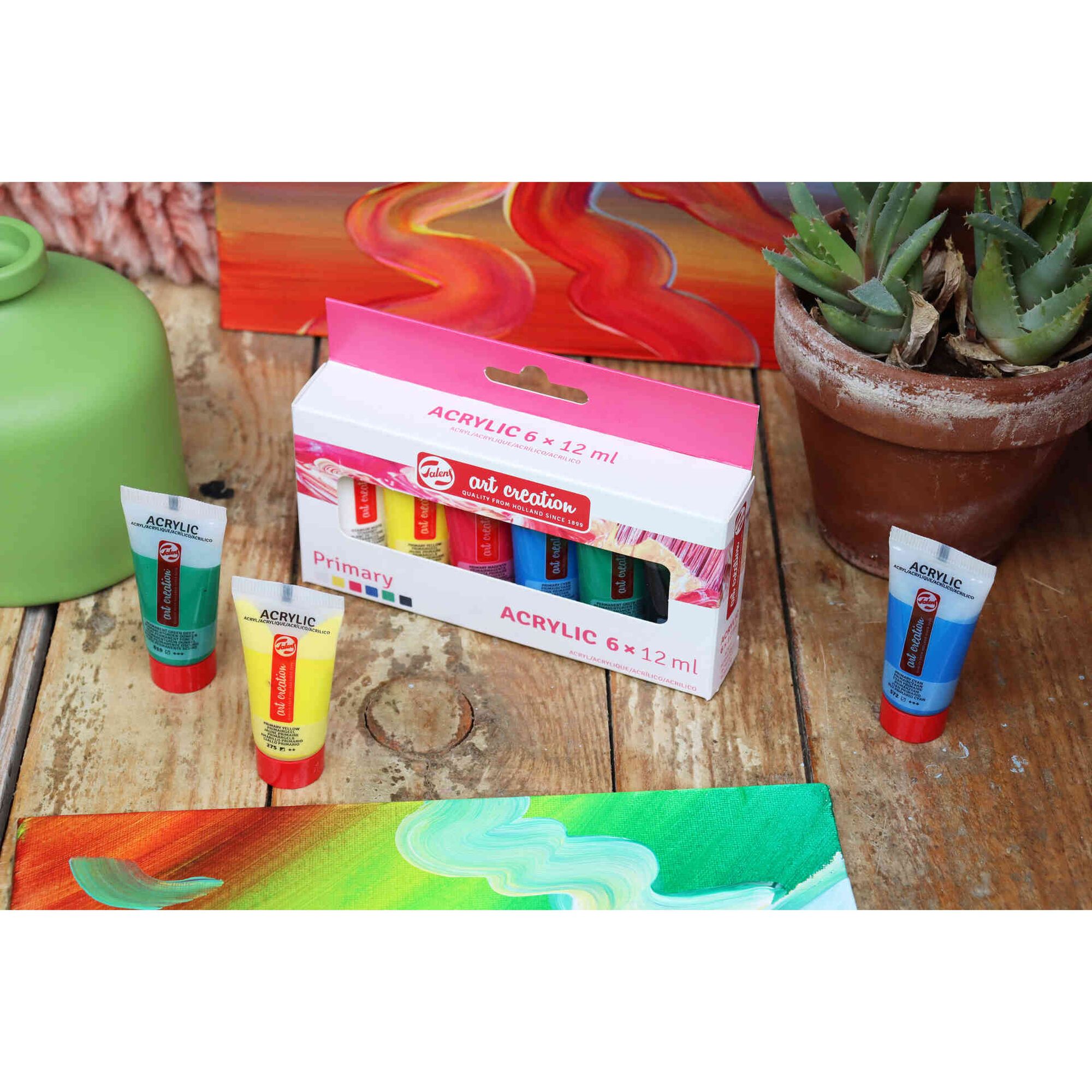 Tinta Acr&iacute;lica Art Creation Tons Prim&aacute;rios 12ml Talens