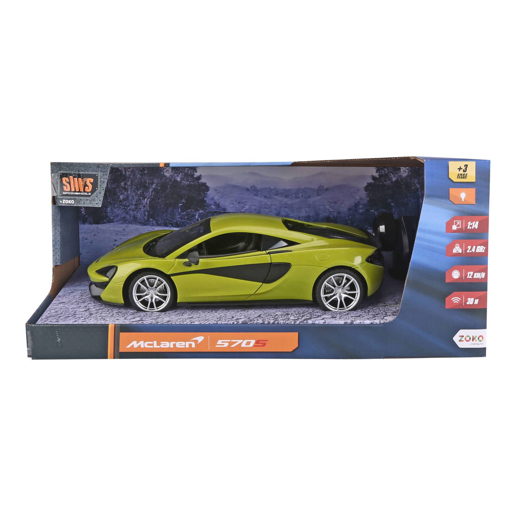 Rádio Controlo Lamborghini Aventador SVJ Roadster/ Mclaren 570S 1:14