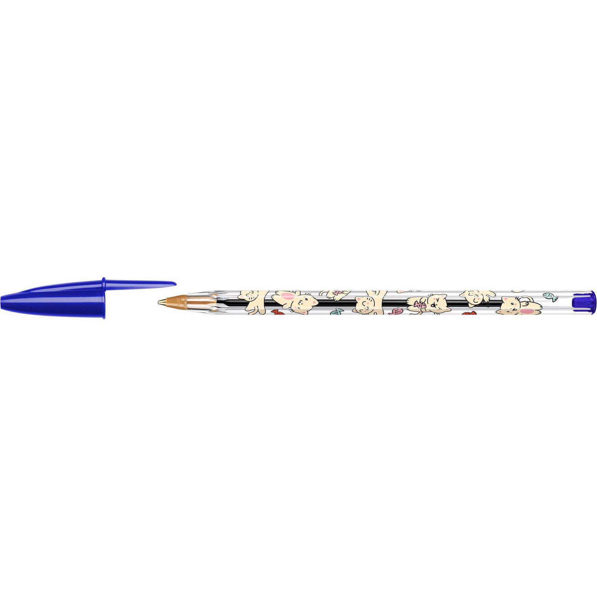 Esferogr&aacute;fica Cristal Decor Kawaii de Tinta Azul Bic