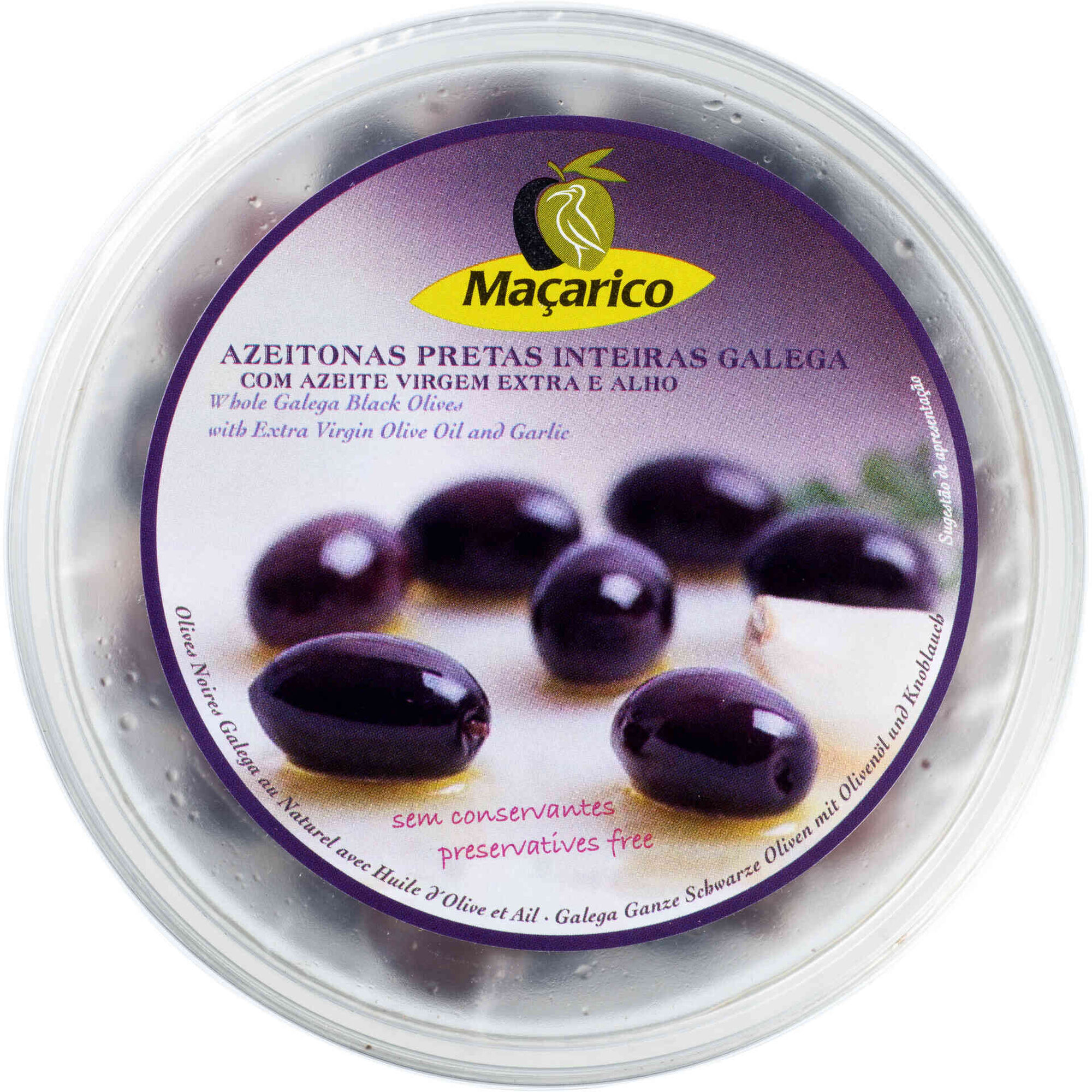 Azeitona Preta Galega Azeite e Alho Ma&ccedil;arico