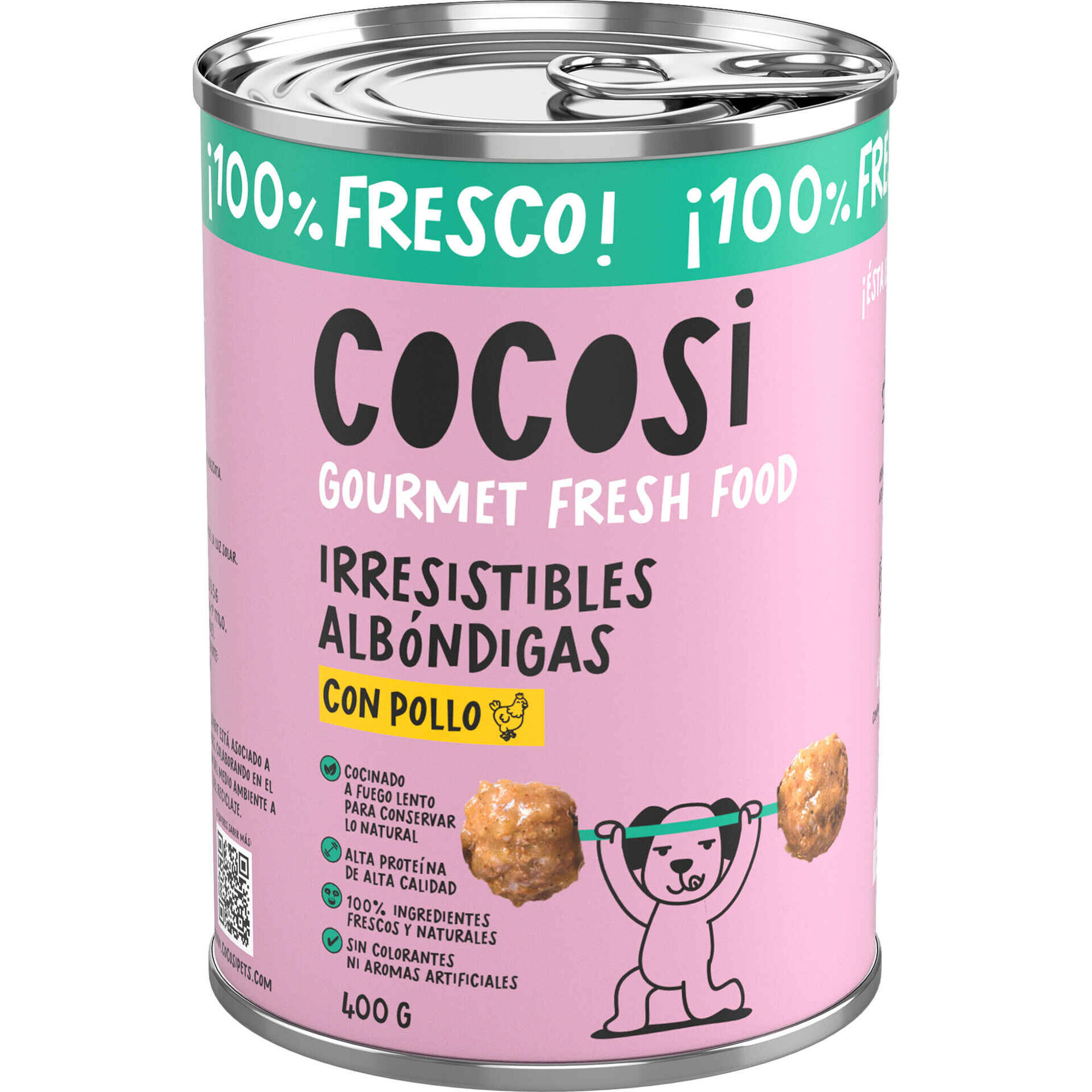 Comida H&uacute;mida para C&atilde;o Adulto Alm&ocirc;ndegas de Frango Cocosi
