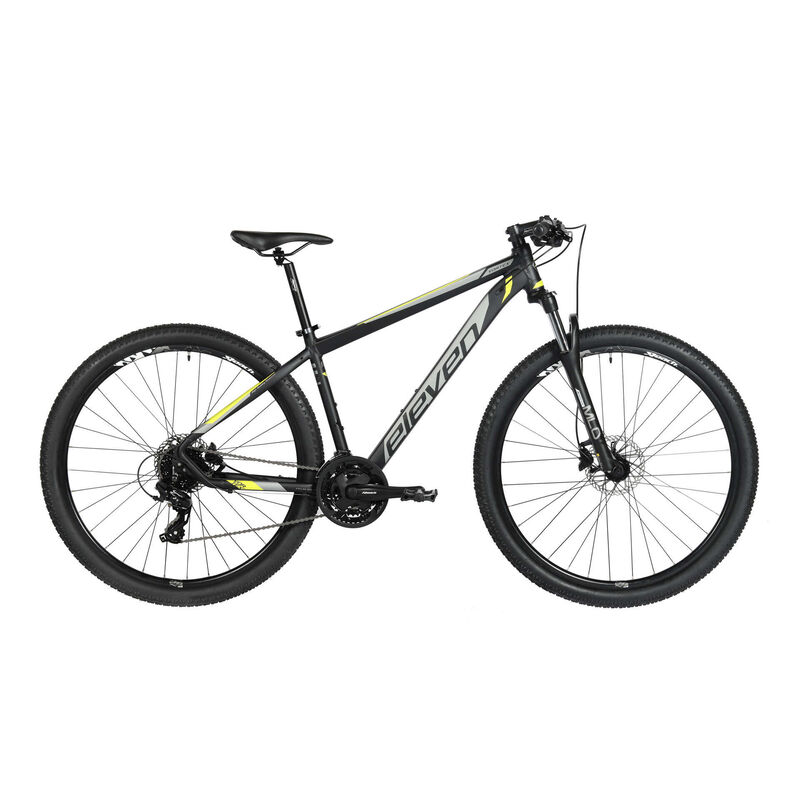 Bicicleta Adulto Vortex 1.0 Roda 29'' 24V Preta e Verde Tamanho L Eleven Sports