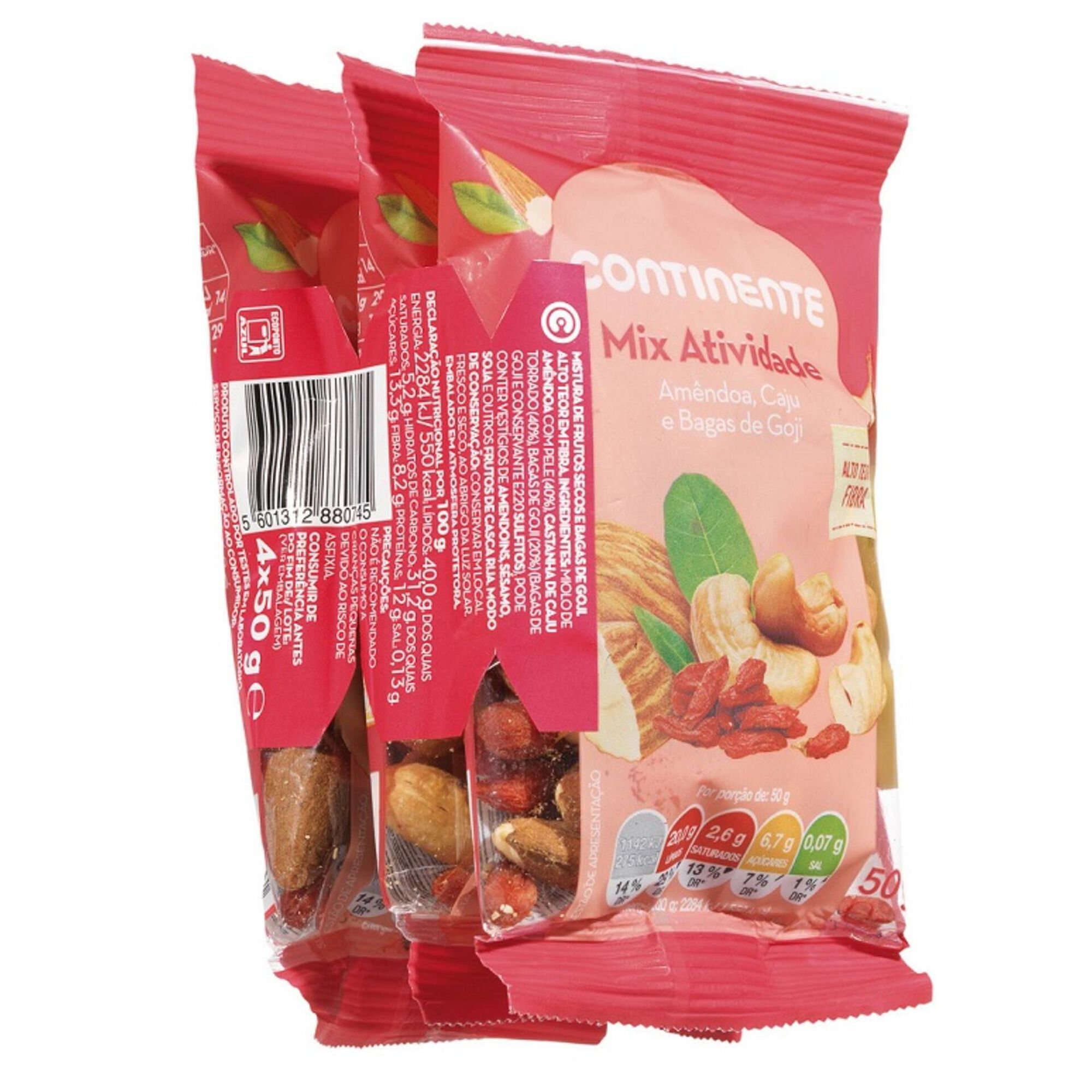 Mix Frutos Secos Atividade Pack Poupan&ccedil;a Continente