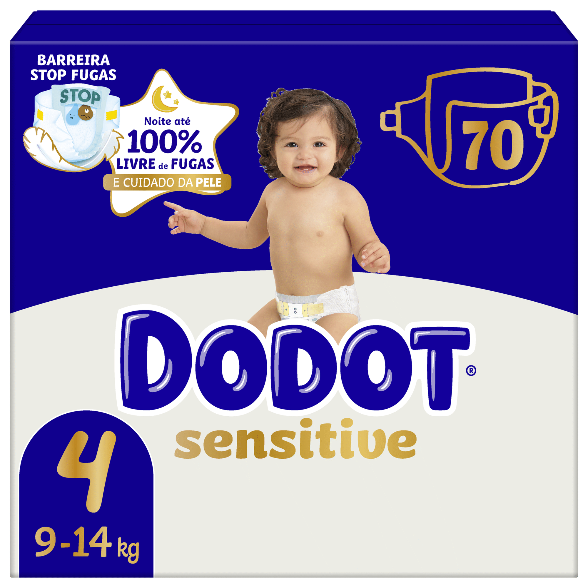 Fraldas Sensitive 9-14kg T4