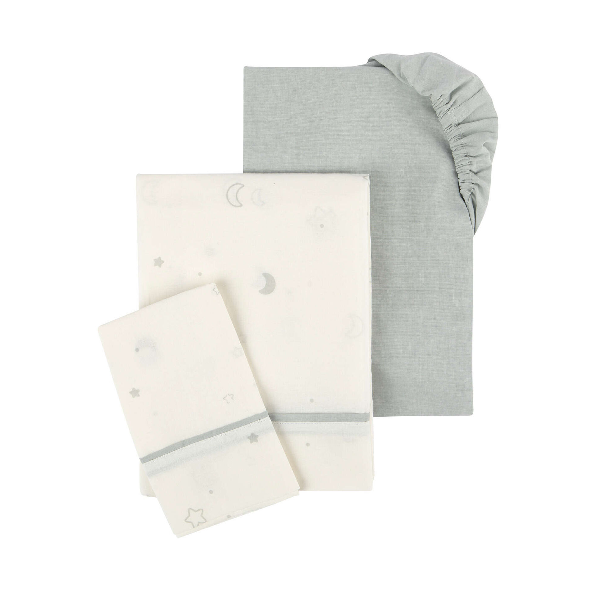 Conjunto 2 Lençóis Estrelas Cinza