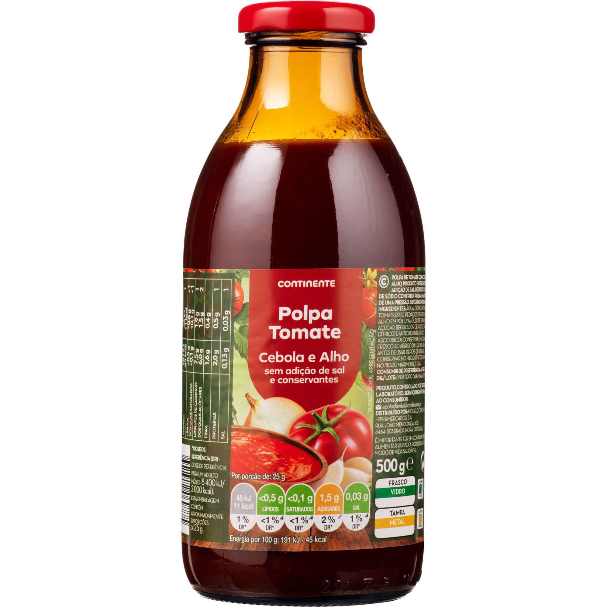 Polpa de Tomate com Cebola e Alho Continente