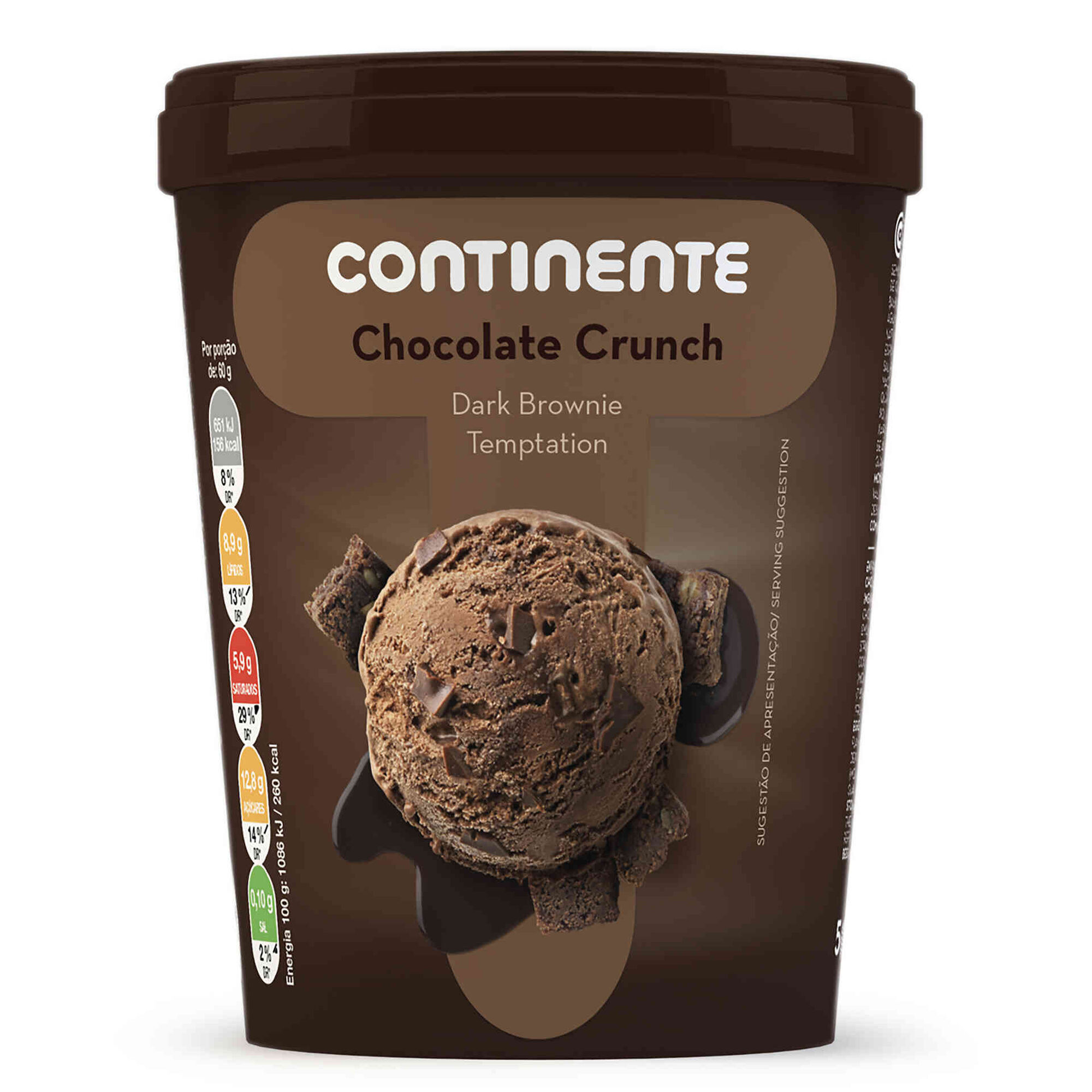 Gelado Chocolate Crunch Dark Brownie Temptation Gelado Chocolate Crunch Dark Brownie Temptation