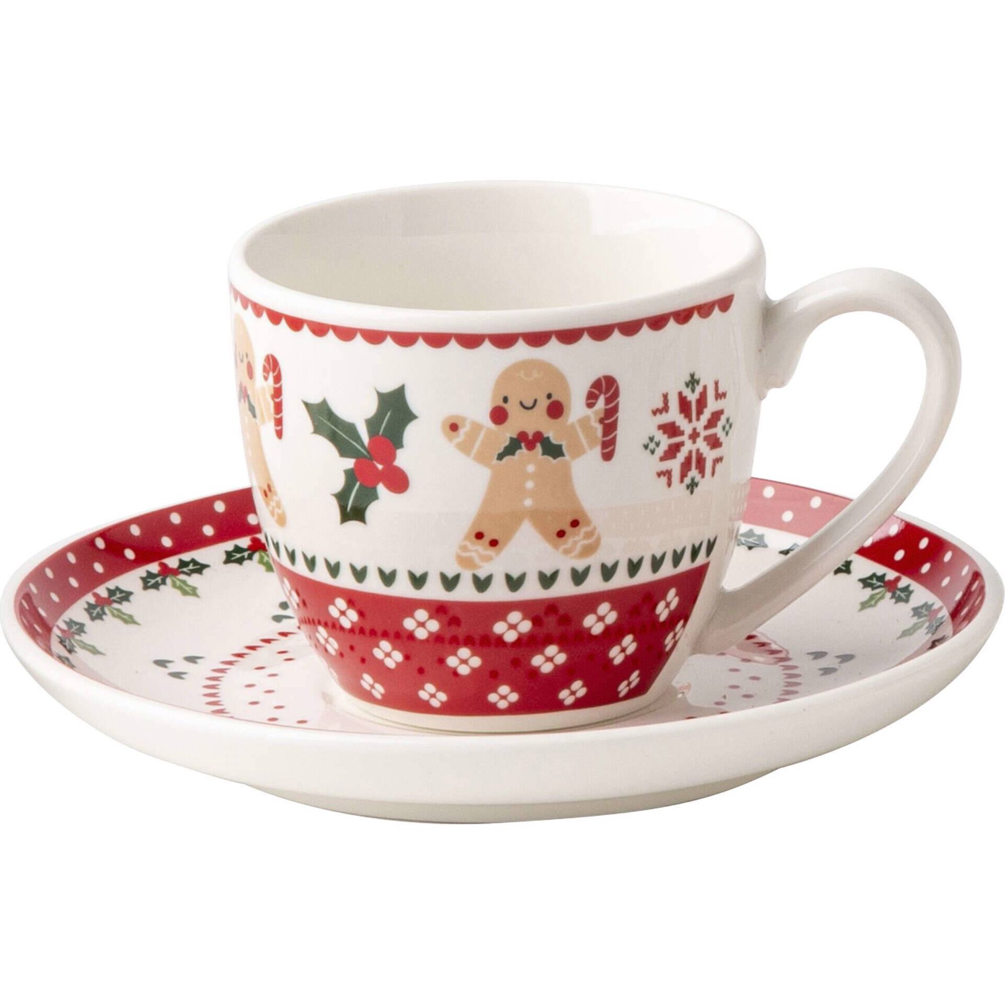 Conjunto 4 Chávenas Café 80ml Motivos Natal